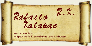 Rafailo Kalapać vizit kartica